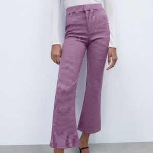 NWT Mini Flare Plaid Purple Pants (153)